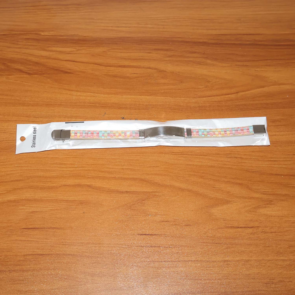 Premium Fancy Wrist Bracelet With Multicolor Woven Design (1 Pc)