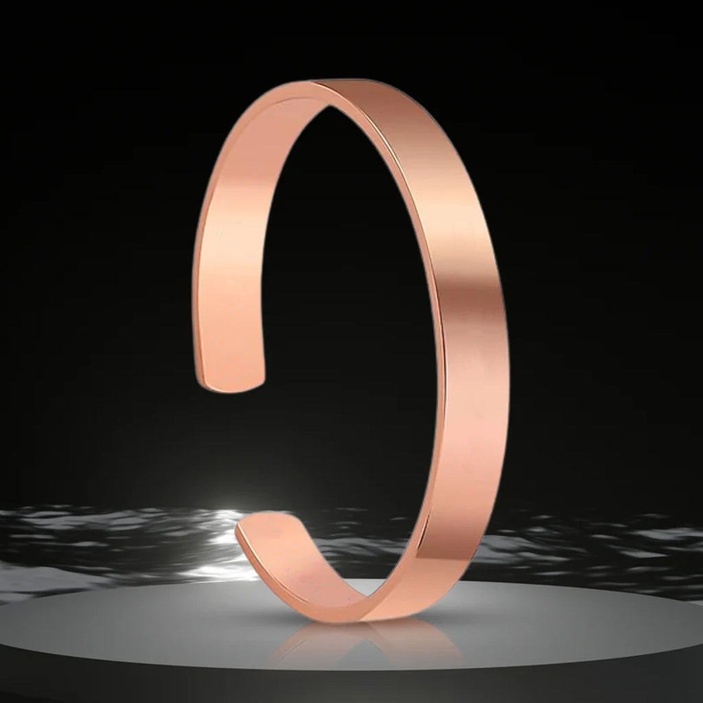 Elegant Rose Gold-plated Open Cuff Bracelet Kada (1 Pc)