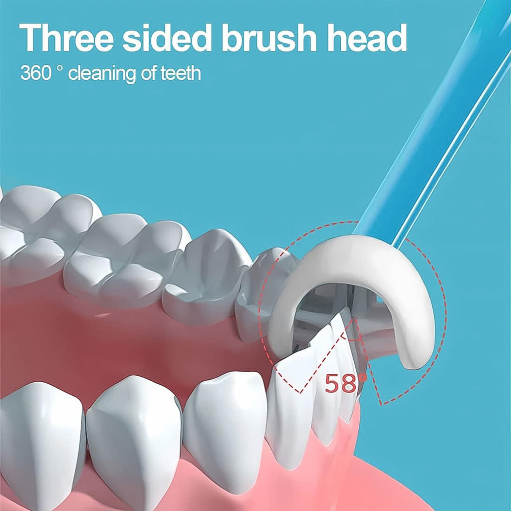 2-in-1 Baby Tongue Cleaner And Oral Massager Stick With Soft Silicone Brush Head