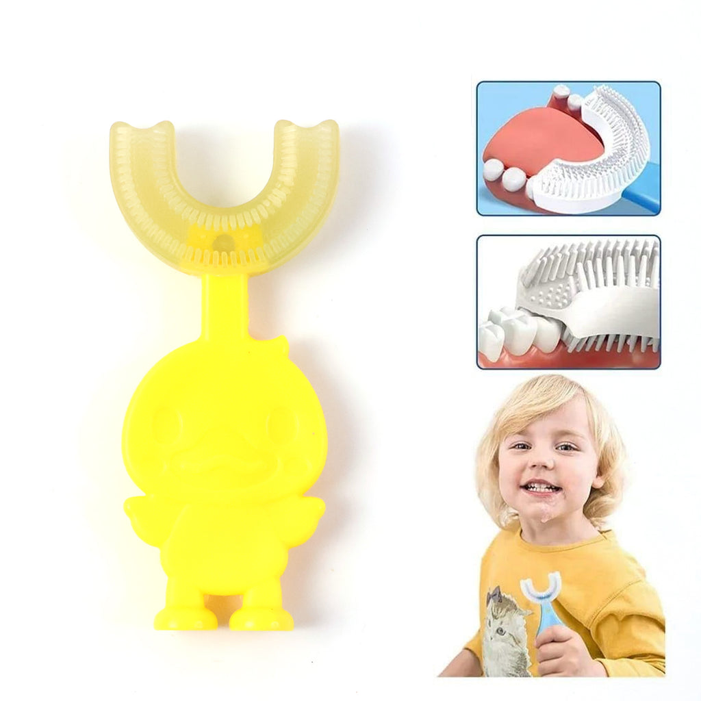 Cute Cartoon Duck U-shape Baby Toothbrush (1 Pc  Mix Color)