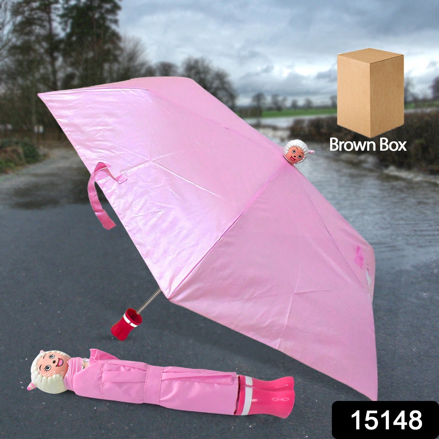 Cartoon Shape Umbrella Summer Sun Protection (1 Pc  Mix Design  Color)