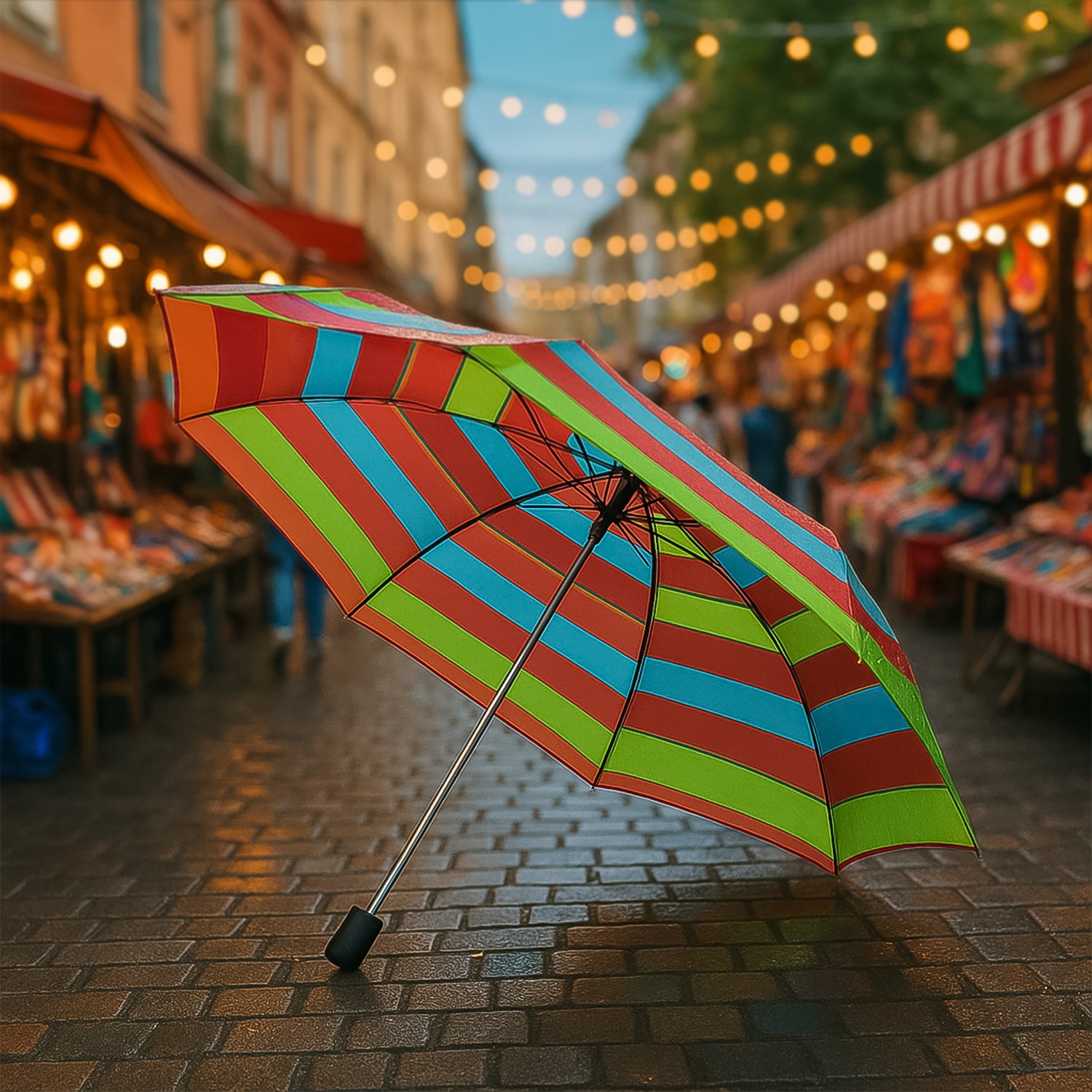 3-fold Sun  Rain Protective Solid Foldable Umbrella (1 Pc)